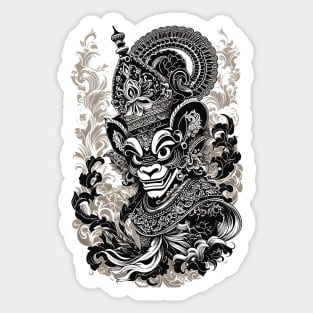 Traditional Monkey Sticker